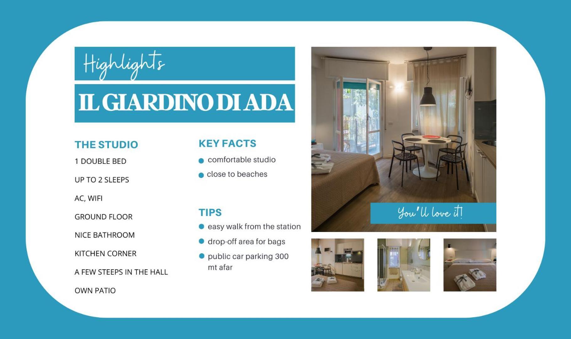 Il Giardino Di Ada Ground Floor Studio With Ac And Patio Монтероссо-аль-Маре Экстерьер фото